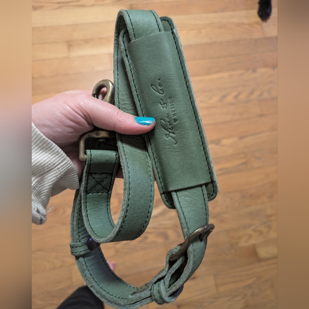Nena & Co. Green Leather Backpack Strap